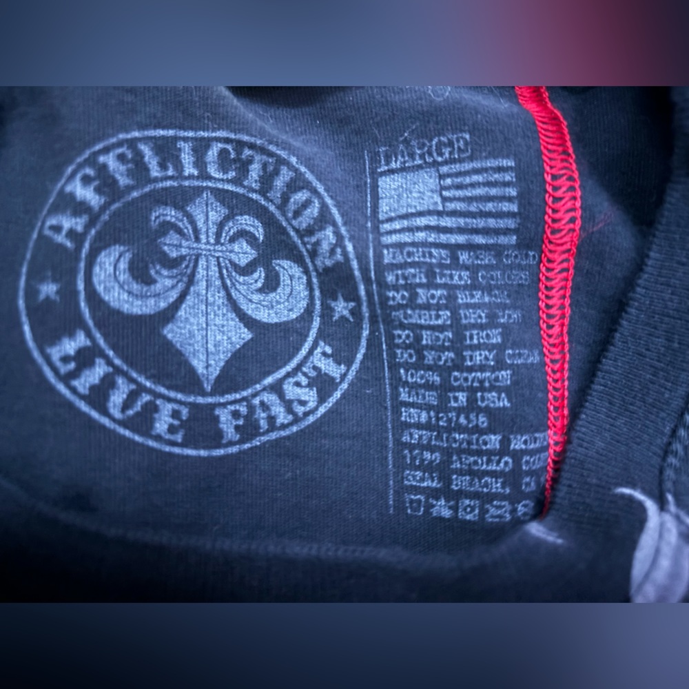 Affliction studded t-shirt large - Picture 4 of 4